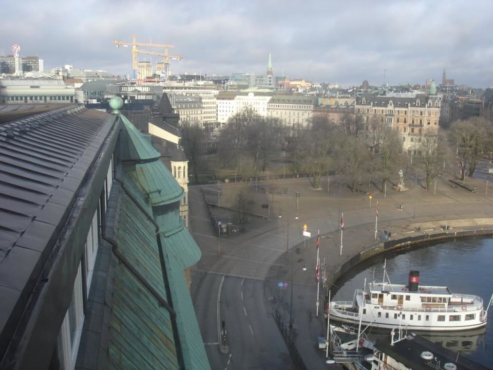 Blick aus unserem Zimmer Hotel Radisson Blu Strand