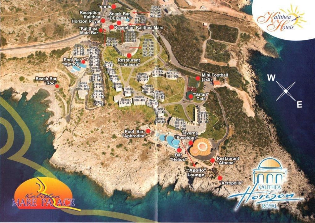 Übersichtsplan Hotel Kalithea Horizon Royal