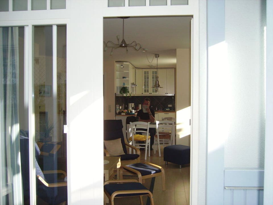 Blick von der Terrasse ins App. Strandbrise FeWo