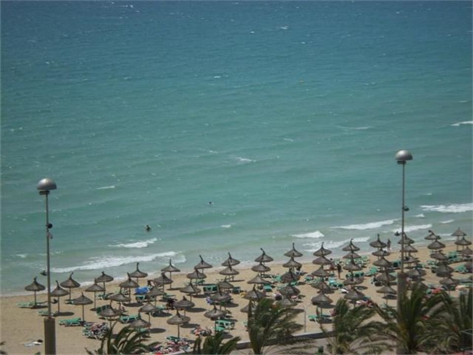 Ein Blick aus unserem Hotelzimmer im 9. Stock Hotel HM Gran Fiesta