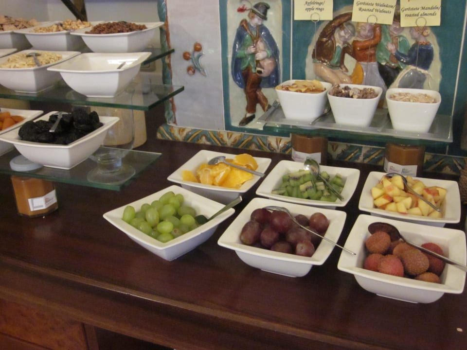 Obstauswahl am Müslibuffet Hotel Rosenvilla