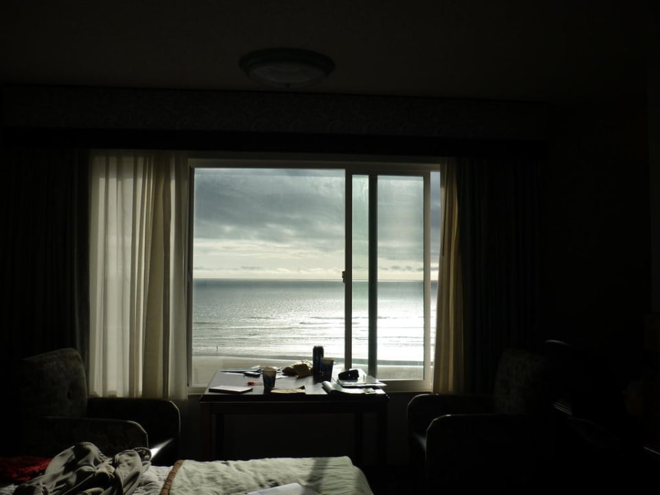 Abendlicher Blick aus dem Fenster Hotel Shilo Inn Newport