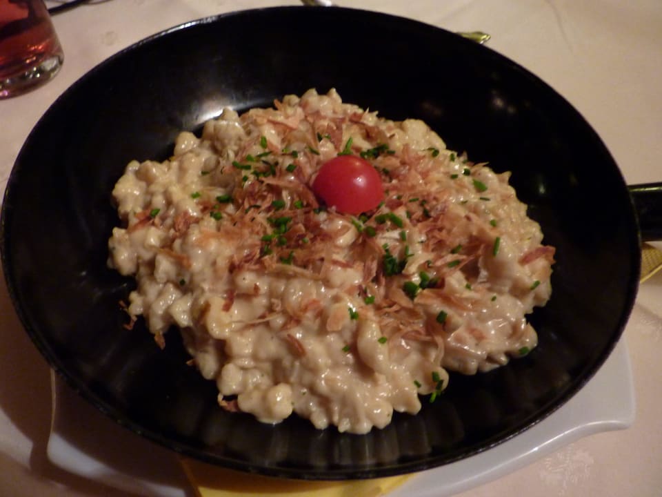 Leckere Käsespätzle im Gusspfanderl Hotel Kohlerhof