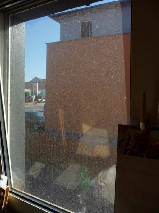 Dreckiges Fenster Pension zum Mainblick