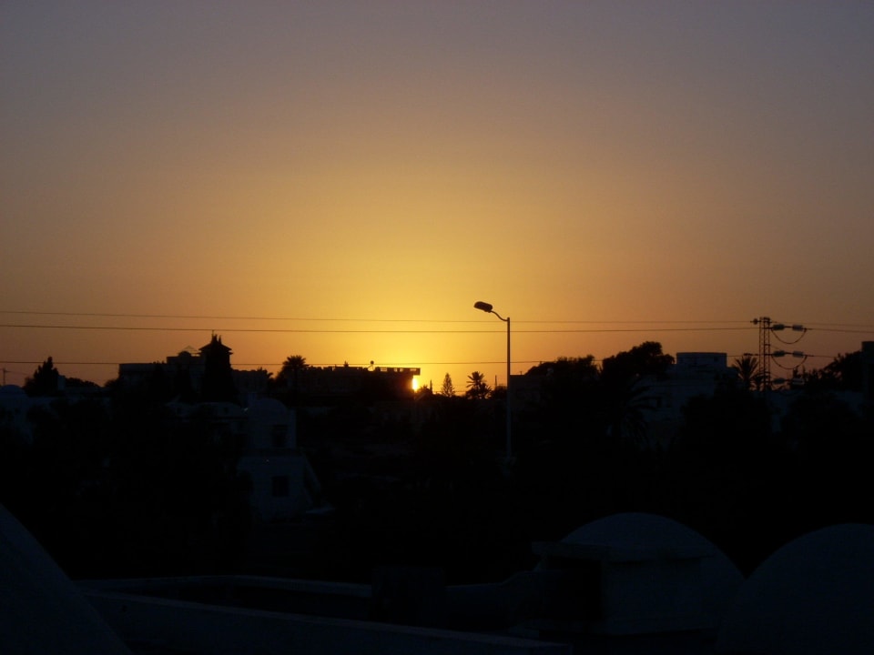 Sonnenuntergang vom Hotelzimmer Iris Hotel & Thalasso