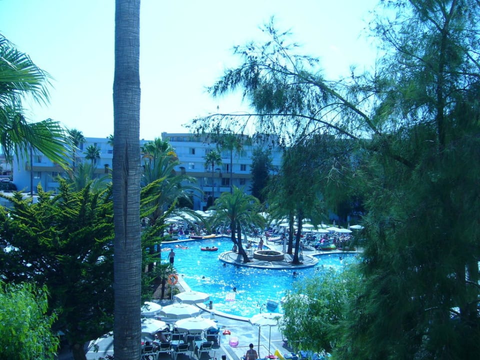 Blick vom Balkon auf den Pool Protur Vista Badia Aparthotel