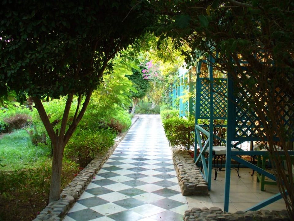 Fußweg vor den Bungalows. Giftun Azur Resort