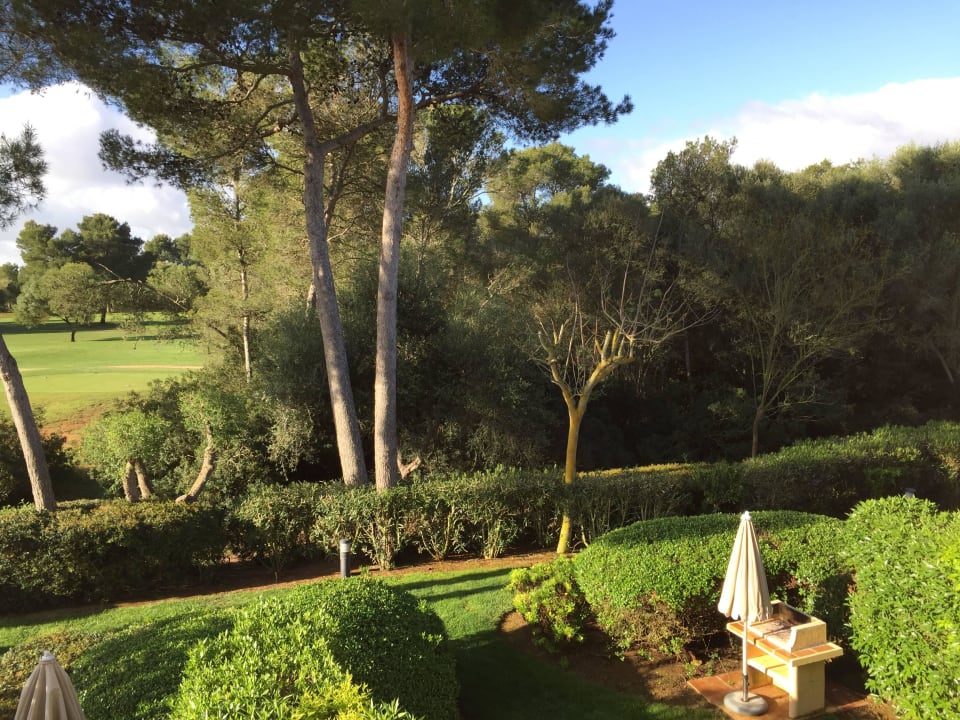 Schöne Aussicht auf Garten und Golfplatz Marriott's Club Son Antem