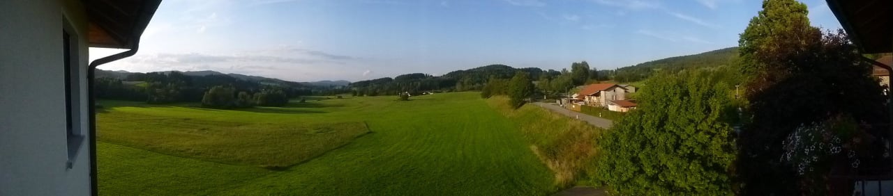 Teisnachtal vom Balkon aus Hotel Landgasthof Hacker