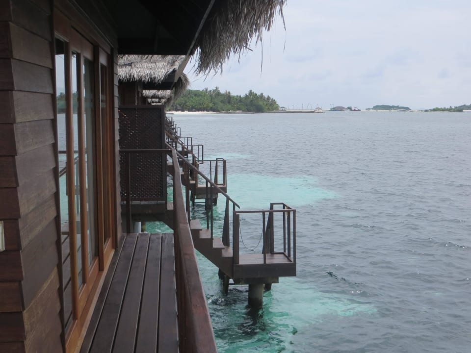 Blick aus dem Bungalow 839 aufs Meer Adaaran Select Hudhuran Fushi - Premium All Inclusive