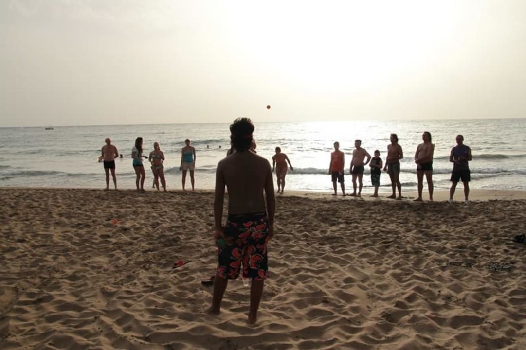 Flying balls at boccia animation program Aska Hotel Just in Beach