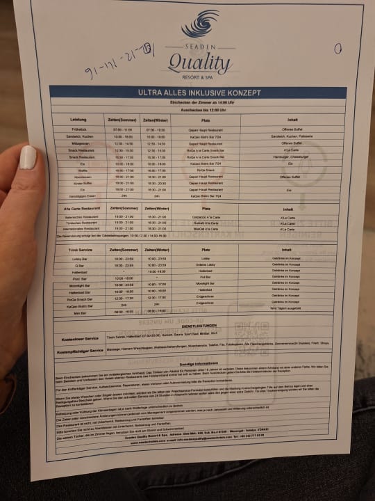 Sonstiges Seaden Quality Resort & Spa