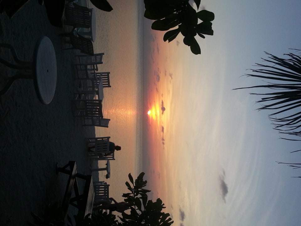Sonnenuntergang an der Bar. Summer Island Maldives