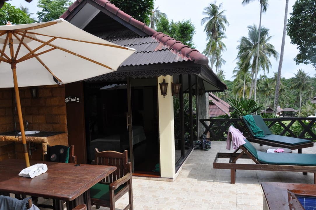 Terrassenbereich am Thai Twin Style House Koh Kood Beach Resort