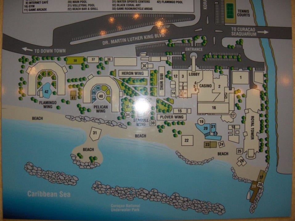 Plan der Hotelanlage Sunscape Curaçao Resort, Spa & Casino