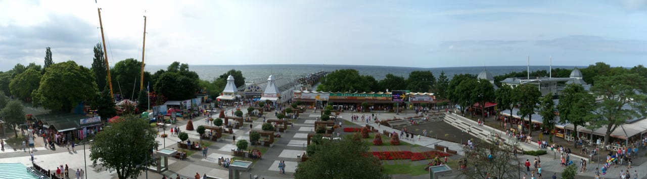 Blick vom Zimmer ( 303 ) Richtung Mole und Meer Hotel Aurora Family & SPA