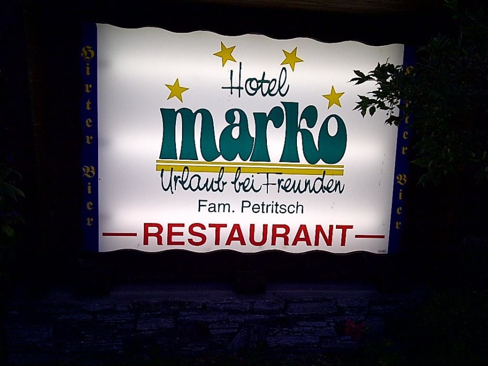 Hoteltafel Aktivhotel Marko