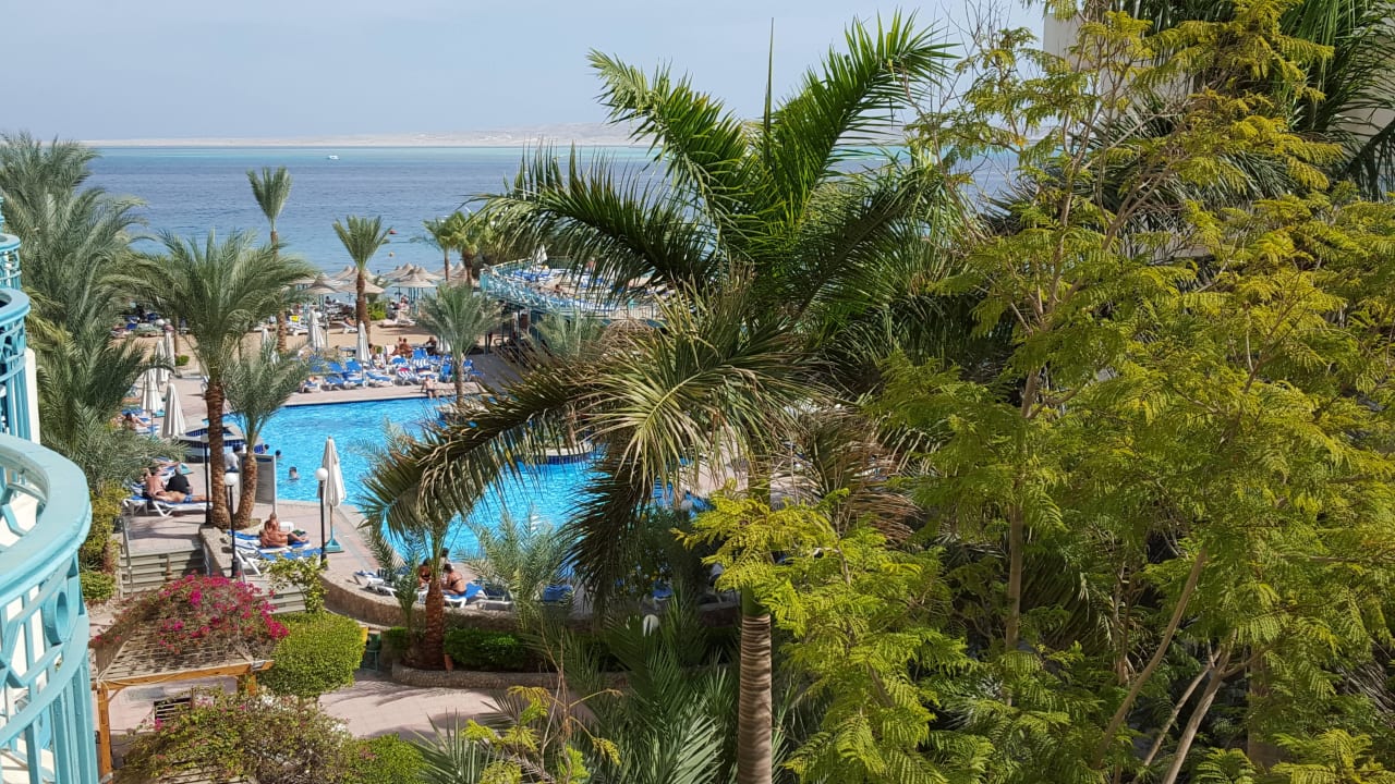 Guckst du vom Balkon :-)) Bella Vista Resort Hurghada