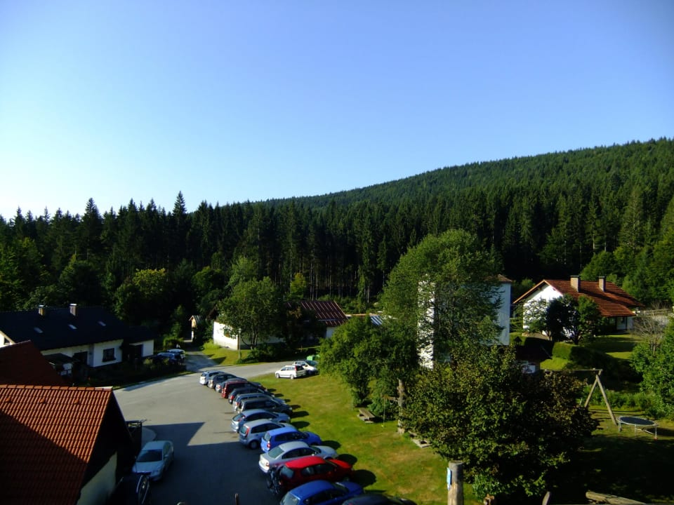 Ausblick auf Parkplatz Waldhotel Seebachschleife