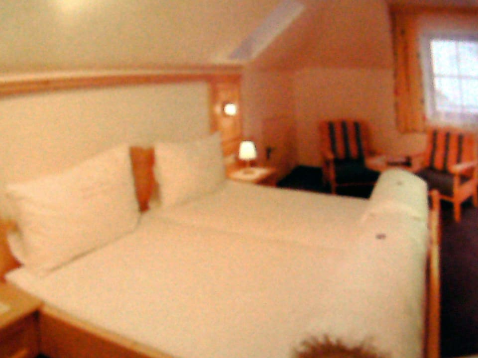 Blick auf die Betten Hotel Monte Bianco