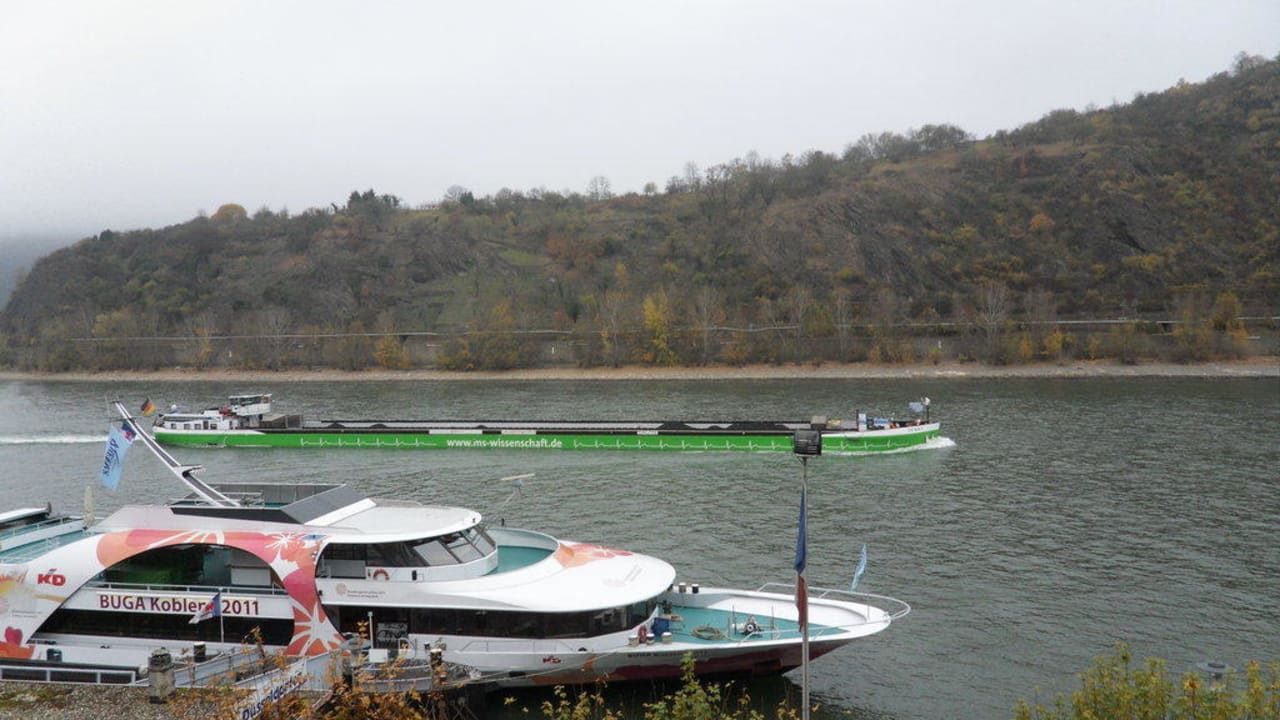 Rheinblick vom Balkon Bellevue Rheinhotel