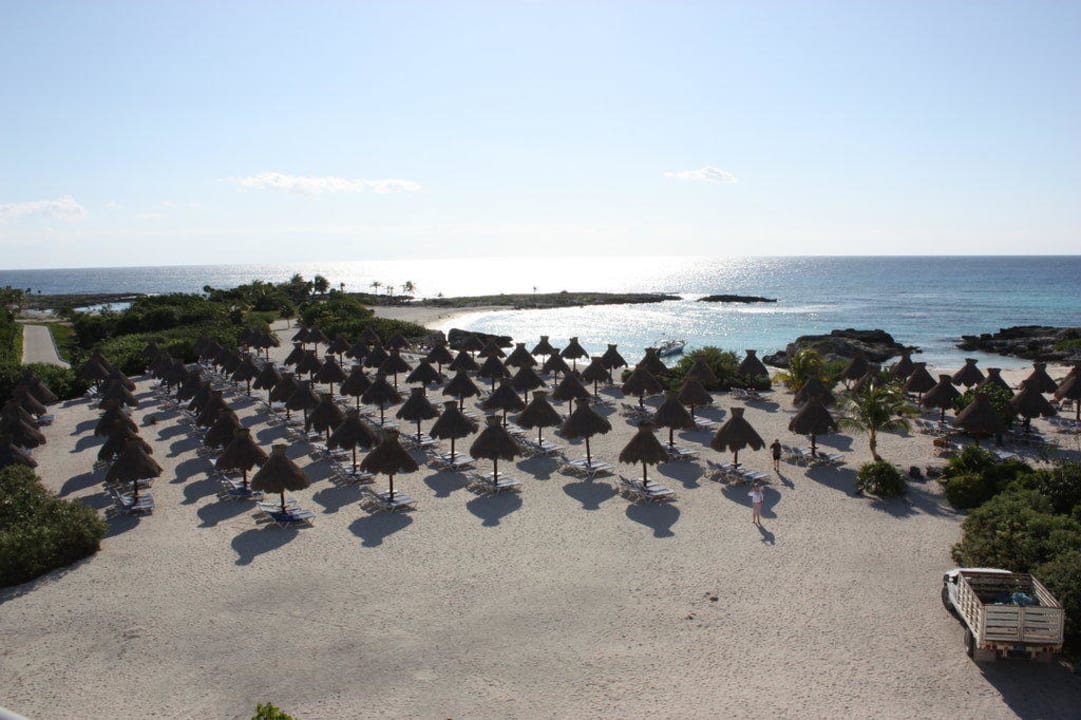 Blick vom Haus auf den Strand Grand Sirenis Riviera Maya Resort & Spa