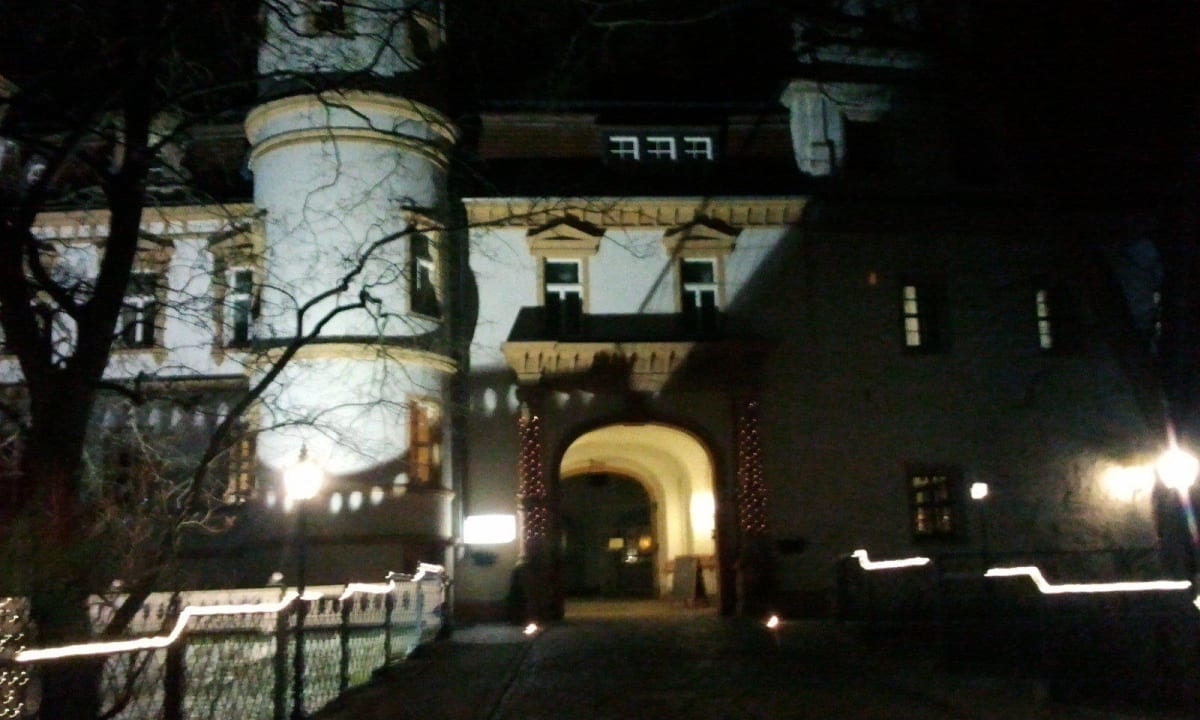 Hoteleingang Schloßhotel Schkopau