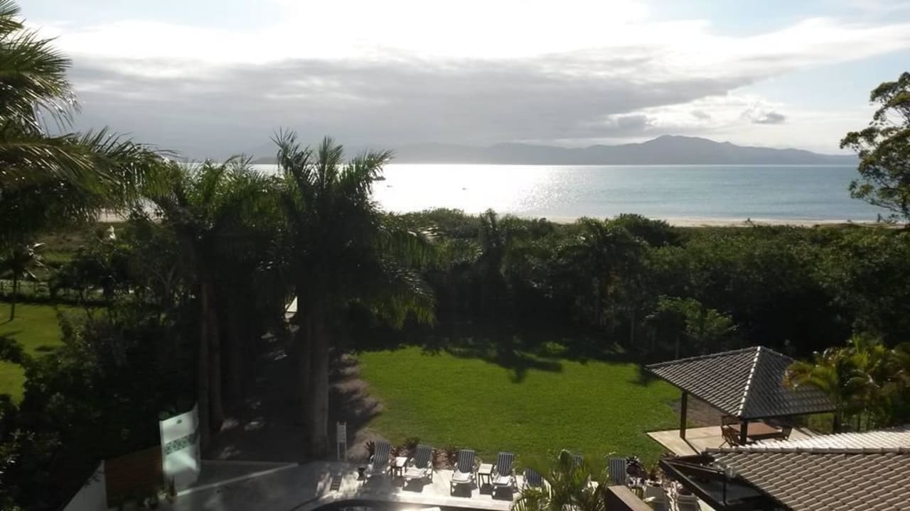 View from the balcony to the beach Hotel Torres da Cachoeira