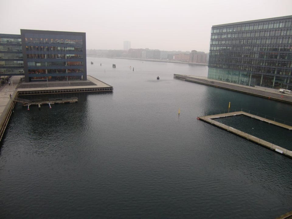 Aussicht aus dem Fenster Hotel Copenhagen Island