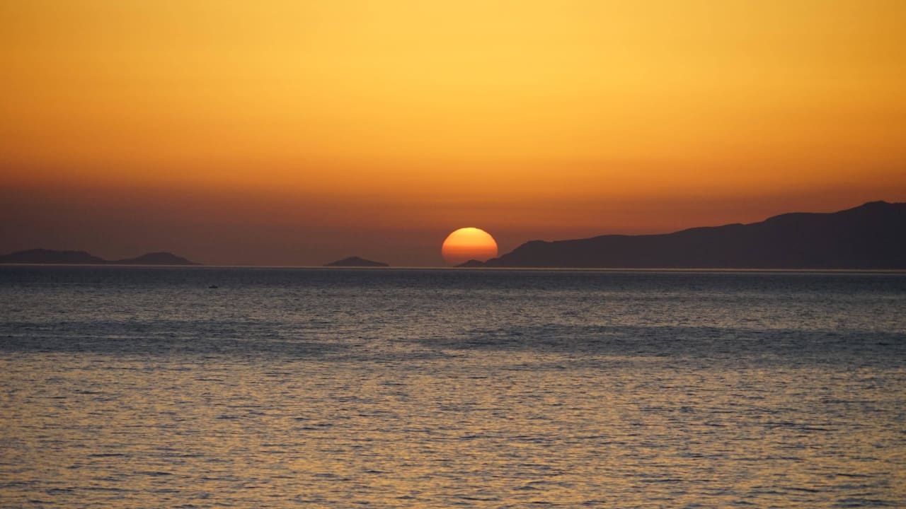 Sonnenuntergang Santorin Hotel Vrachia