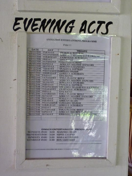 Unterhaltungsprogramm Hotel Papillon Lagoon Reef