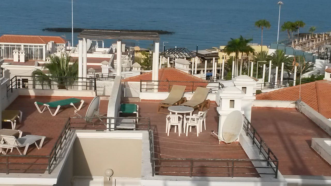 Blick von Terrasse zum Meer Los Olivos Beach Resort