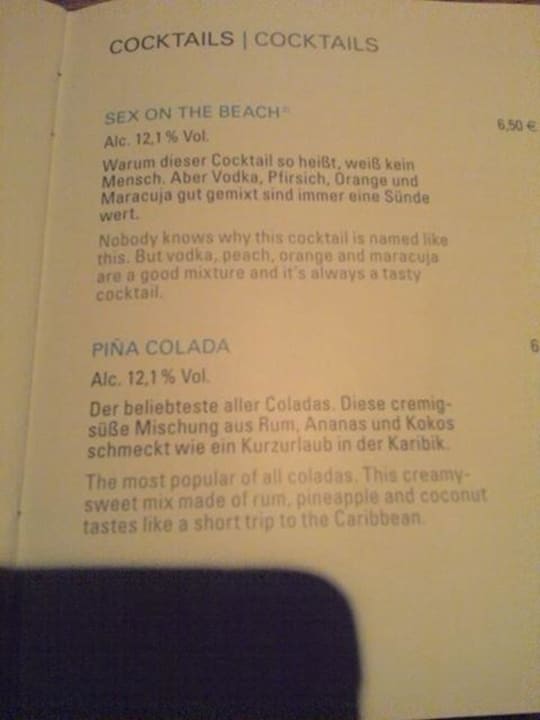 Cocktails - enttäuschend! Motel One Hamburg am Michel