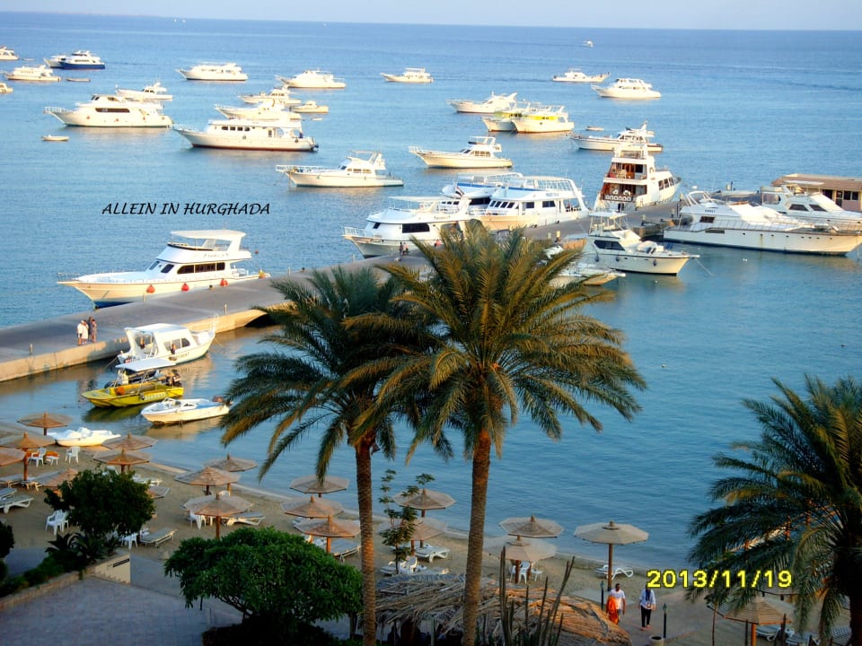 Blick vom Zimmer Marriott Hurghada Beach Resort