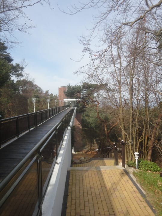 Zugang zum Strandabgang-Treppe oder Fahrstuhl Cliff Hotel Rügen