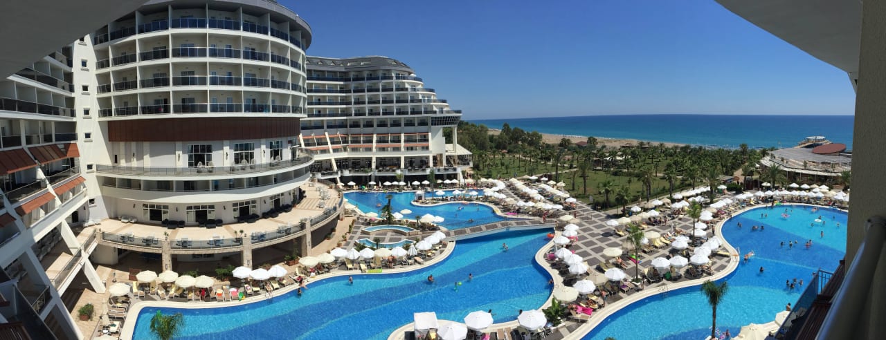 Blick von unserem Zimmer Seaden Sea Planet Resort & Spa