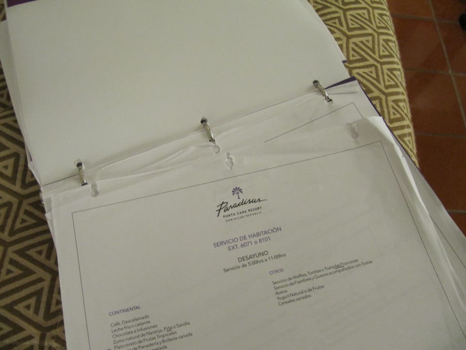 Nett gestaltete, versiffte Wilkommensmappe Paradisus Punta Cana Resort (Im Umbau/Renovierung)