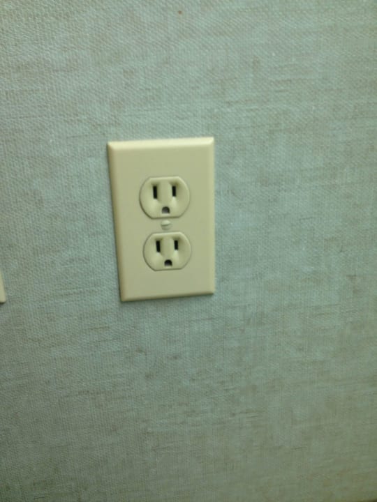 Two power wall sockets Hotel Doubletree Guest Suites Raleigh Durham