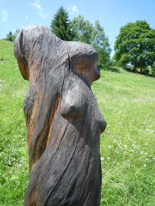 Figur am neuen Kunstweg Sonklarhof