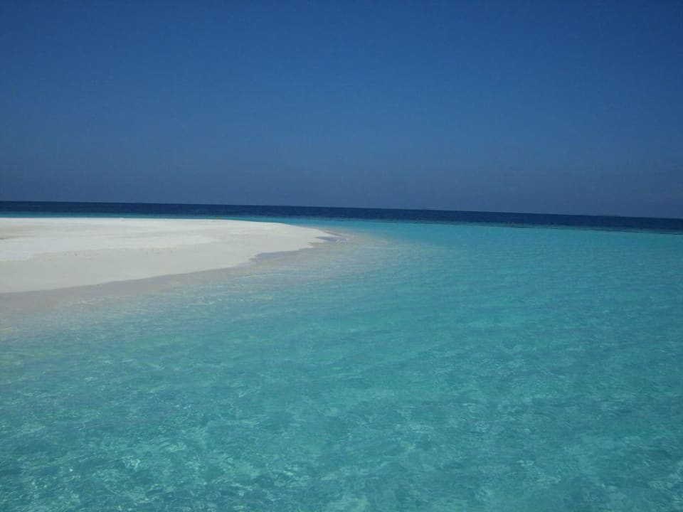 Strandabschnitt Lagunenseite Angaga Island Resort