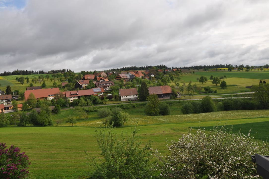 Blick von Balkon Zimmer 13 Landhotel Talblick