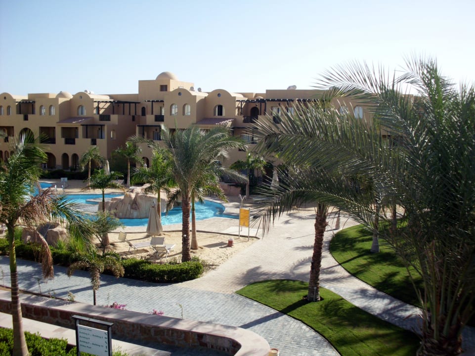 Blick von Lobby Terrasse Stella Garden Resort & Spa, Makadi Bay