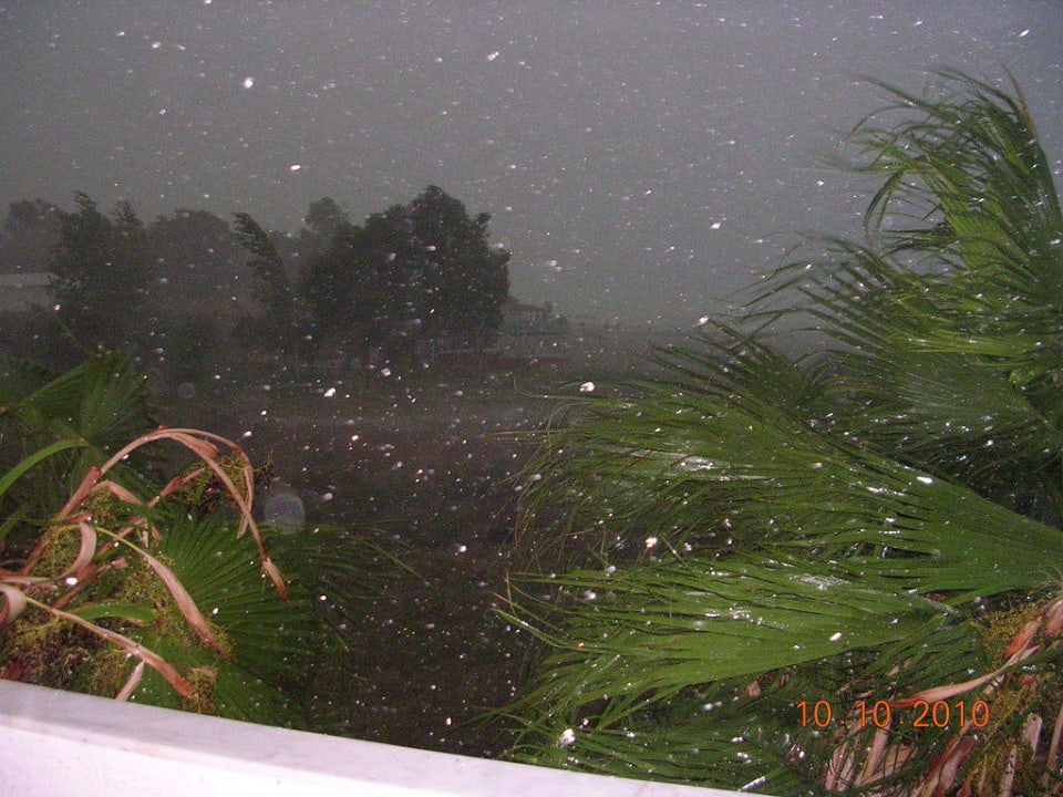 Schlechtes Wetter im Oktober gibt es schon mal Skys Hotel