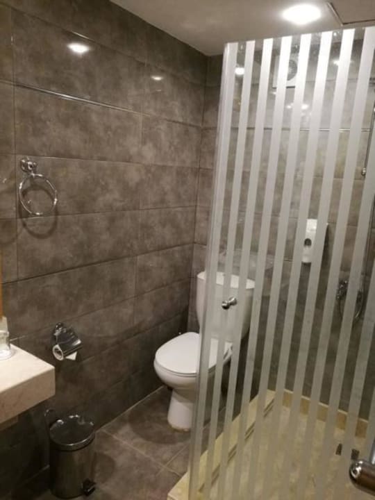 Das Bad, leider keine Duschwand zur Toilette  Beach Albatros Resort