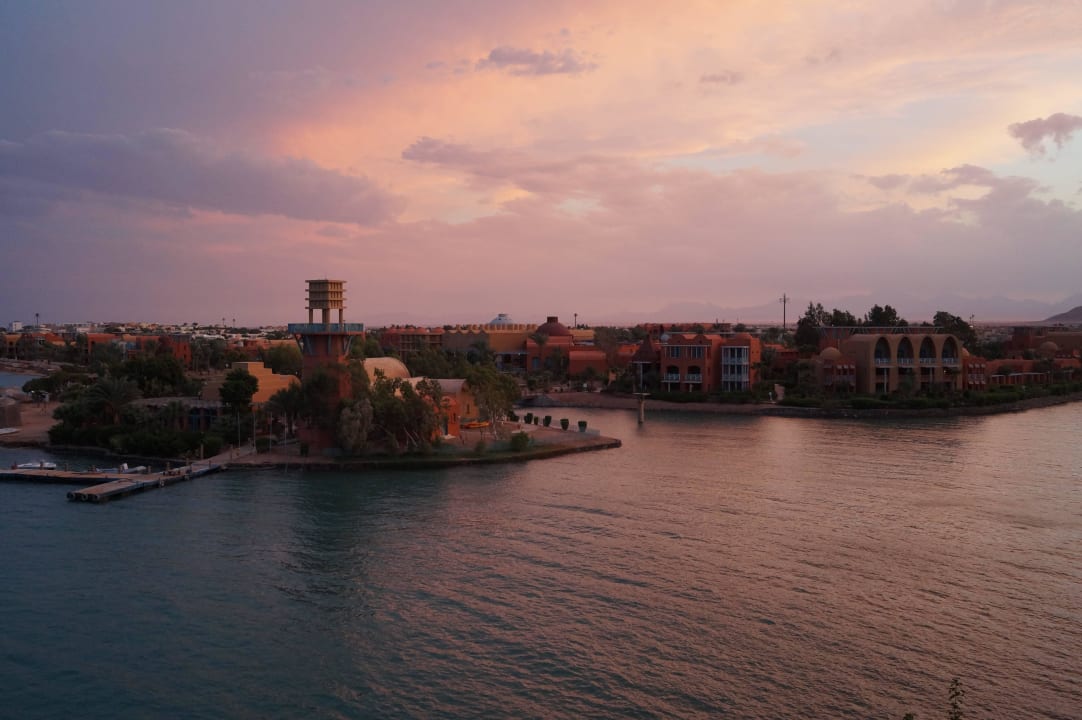 Ausblick aus dem Fenster meines Zimmers Hotel Three Corners Ocean View prestige - Adults only
