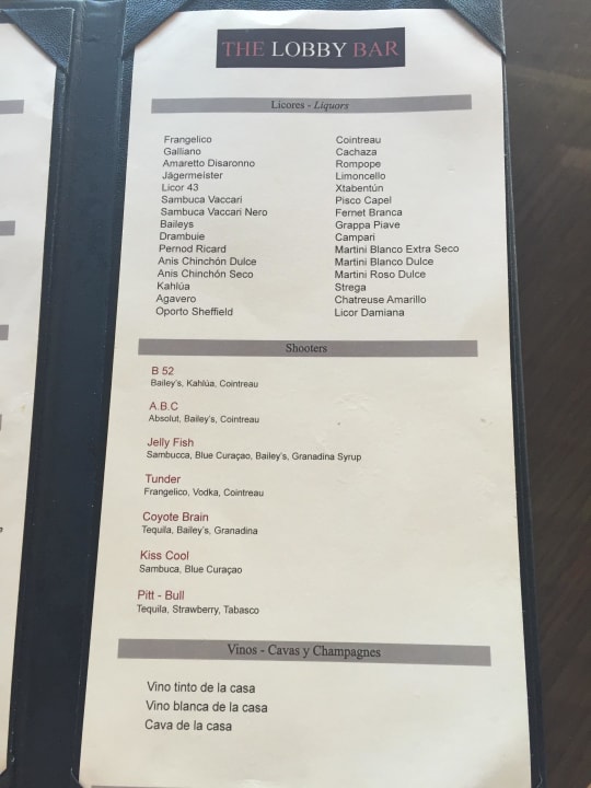 Getränkekarte Akumal Bay Beach & Wellness Resort