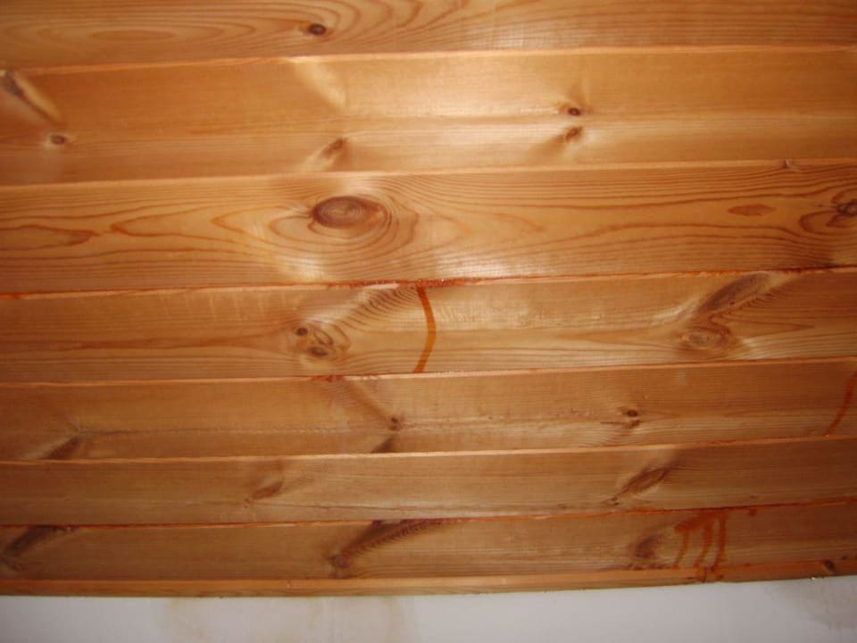 Tropfen und Nässe aus der Deckenverkleidung Hotel Alpina