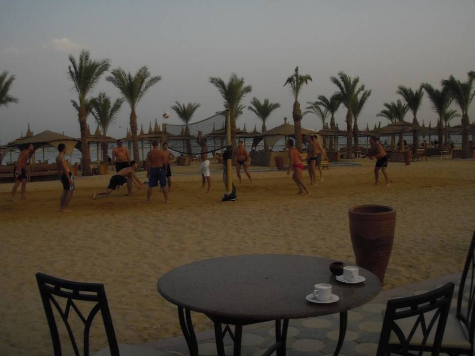 Blick von der Strandbar zum Meer Pickalbatros Palace Resort