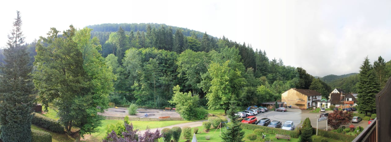 Blick vom 2. Stock Landhotel Kunzental