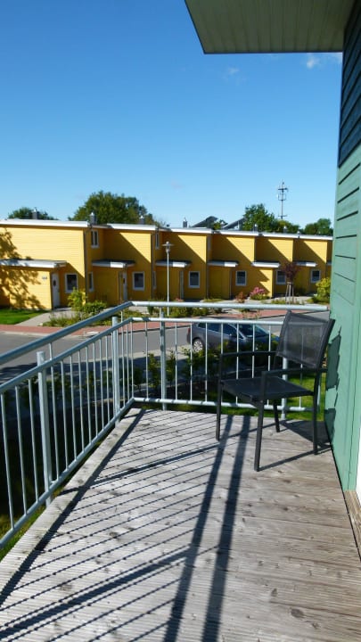 Blick vom Balkon Ferienhauspark Asgard in Damp